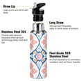 thumbnail image 3 of Yayeee 33oz Insulated Water Bottle Double Wall Stainless Steel with Flip Straw Lid, Mosaic Flowers Pattern, 3 of 7