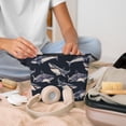 thumbnail image 7 of Makeup Bag Small Cosmetic Bags for Women Travel Toiletry Bag Zipper Pouch Purse Organizer Pouches, Watercolor Shark Vintage, 7 of 7