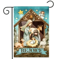 Briarwood Lane Holy Nativity Rejoice Garden Flag