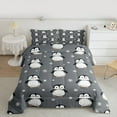 thumbnail image 2 of Manfei Kawaii Penguin Bedding Comforter Set,Hello Winter Twin Comforter Sets,Gray White Black Bedding Set For Girls Boys,Microfiber Bedroom Decor Reversible,2pcs, 2 of 8