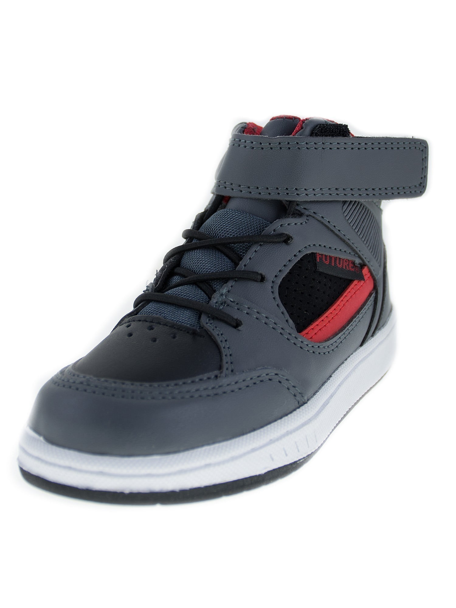 red high top tennis shoes