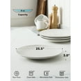 thumbnail image 2 of LE TAUCI Dinner Plates Set of 4, 10 Inch Ceramic Embossed Serving Dish Sets, Microwave, Oven, and Dishwasher Safe, Arctic white, 2 of 7