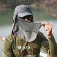thumbnail image 2 of Wosthever 2021 nuevos deportes al aire libre senderismo sombrero protección cara cuello cubierta pesca sol protección gorra al aire libre sombrero Ciclismo Gris Wosthever OD2479-01, 2 of 6
