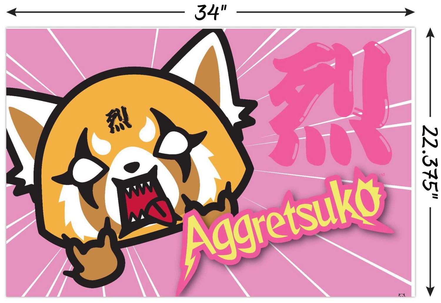 Aggretsuko - Horns Wall Poster, 14.725" x 22.375"