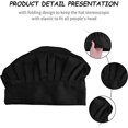 thumbnail image 2 of Toque negro ajustable de 4 piezas para mujer y hombre, toque unisex, toque profesional mylar, toque transpirable para repostería a la parrilla., 2 of 5