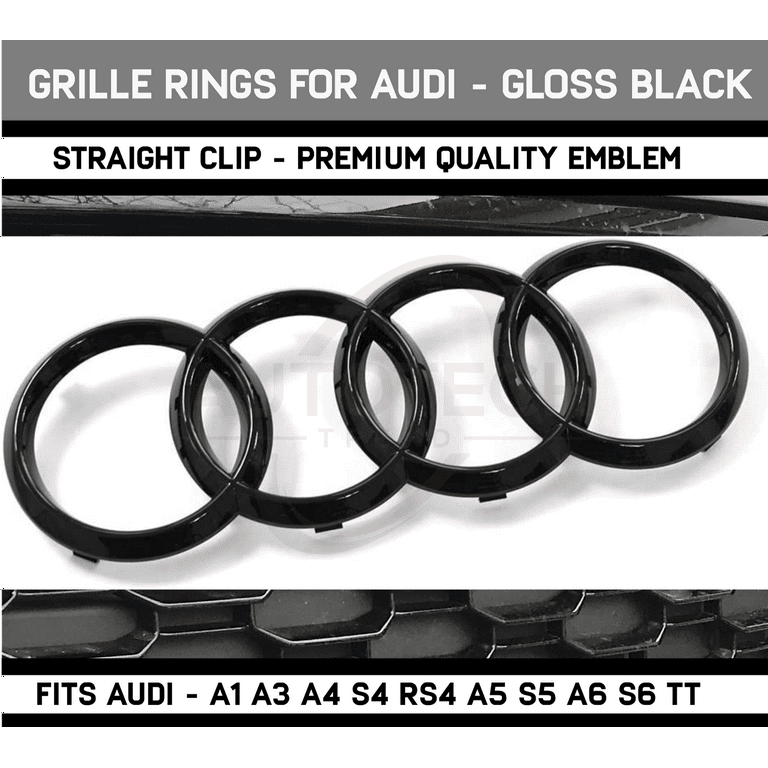 Original Audi Ringe Front schwarz 