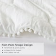 thumbnail image 4 of Codi White Boho Twin Comforter Set for Girls, Aesthetic Luxurious Pom Fringe Design Bedding,Cute Soft Washed Microfiber Bed Sets, Lightweight Chic,1 Comforter & 1 Pillowcase (68x90 Inches), 4 of 14