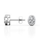 thumbnail image 3 of JeenMata Pendientes con Solitario de Moissanita Ovalada de 2 Quilates Engastados en Bisel y Baño de Oro Blanco de 18 K sobre Plata, 3 of 5