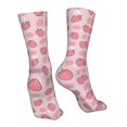 thumbnail image 7 of Fuzoiu Strawberries Print Crew Socks,Casual Athletic Gym LightWeight Thin Socks,Casual Crew Socks for Men Woman,Calf Length Crew Socks, 7 of 7
