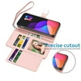 thumbnail image 5 of Entronix Folio Wallet Case for iPhone 14 Pro Max, PU Leather [6 Card Slots] Lanyard, (Rose), 5 of 5