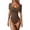 Coffee, variant on Fgnfyis Womens Jumpsuit Square Neck Ribbed Short Sleeve Stretchy Bodysuit Yoga Piece Rompers for Women Black M