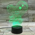 thumbnail image 3 of I Love You to The Moon and Back, 3D Illusion Lamp Flower, Bear 3D Visual Night Light, I Love You Gifts for Him Lamps for Adults, Love Lights Neon Sign Light Xmas Birthday Decoration, 3 of 7