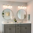 thumbnail image 5 of C Cattleya 4-Light Satin Nickel Vanity Light with Frosted Glass Shade, 5 of 6