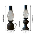 thumbnail image 2 of HAZIUA Black Retro Resin Glass Cover Kerosene Lamp Household Candlestick Candle Holder Home Decoration Supplies 8.3*7.5 in B, 2 of 6
