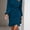 Blue, variant on ZOELNIC Women's Elegant Puff Long Sleeve Midi Dress with Crew Neck & Ruffle Hem for Office Casual, S