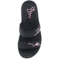 thumbnail image 4 of GP Wedge Platform Slide Sandals for Women: 8531 Black Fuchsia, EU37 (US Size 6 - 6.5), 4 of 8
