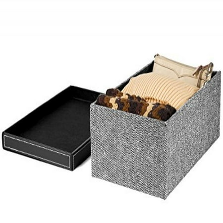 Creative Scents Black White Herringbone Design Pattern Fabric Creative Scents Black White Herringbone Design Pattern Fabric Storage Box Lidded Shelf