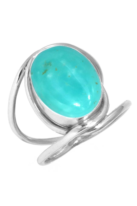 Natural Smithsonite Ring 925 Sterling Silver Handmade Jewelry