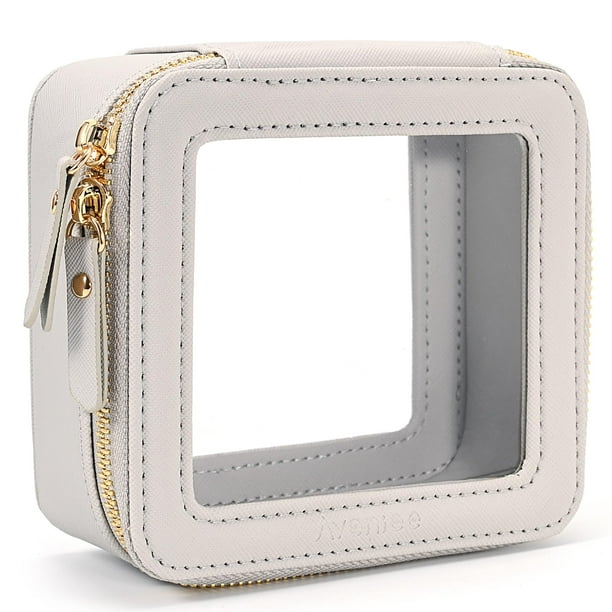 Bolsa de maquillaje transparente Aveniee, pequeña, organizadora de artículos de tocador de viaje