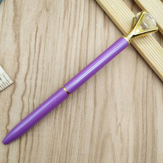 Fiudx Bolígrafo de Cristal, Agarre Cómodo, Escritura Suave, Diseño Metálico Colorido, Elegante Caja de Regalo, Ideal para Navidad, Bodas y Cumpleaños, 14 Cm de Largo.