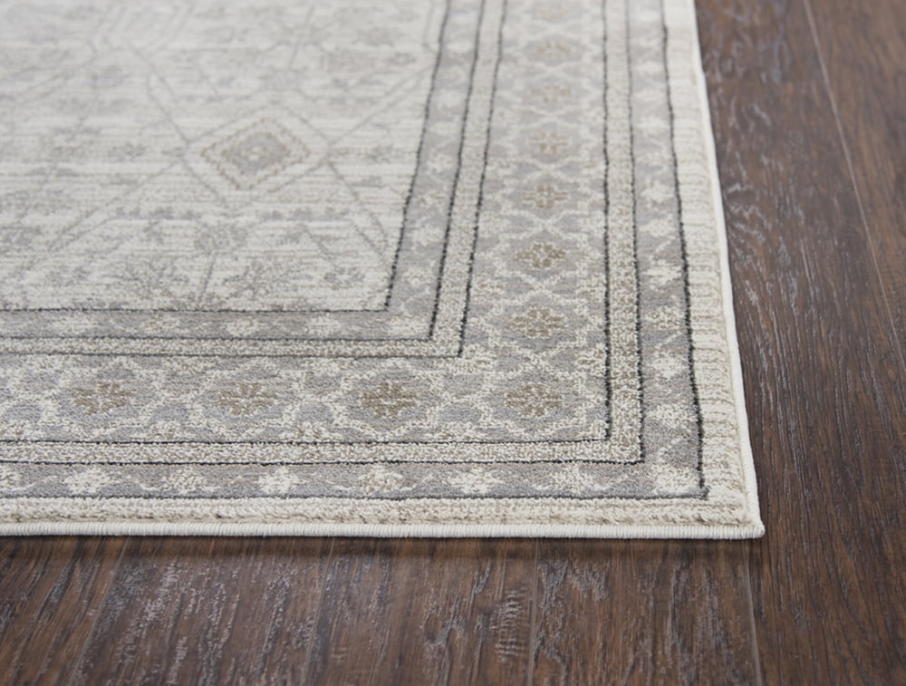 Rizzy Rugs Panache Area Rug PN6976 Beige Geometric Floral 6' 7" x 9' 6" Rectangle