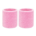 thumbnail image 2 of LShunze Absorbent Wrist Sweatbands, 1Pair Tennis Sweat Bands for Gym & Running - Moisture Wicking Wristbands Weight Lifting Sweat Band for Men & Women, One Size fits all, 2 of 8