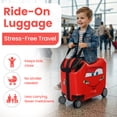 thumbnail image 4 of Disney's Cars Lightning McQueen Ride-On 18" Suitcase For Kids & Toddlers, 4 of 6