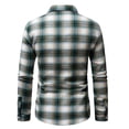 thumbnail image 4 of Purcolt Mens Flannel Plaid Shirts Vintage Casual Collared Button Down Long Sleeve Shirts Comfort Fall Winter Coat Jackets for Business Work Office, 4 of 8