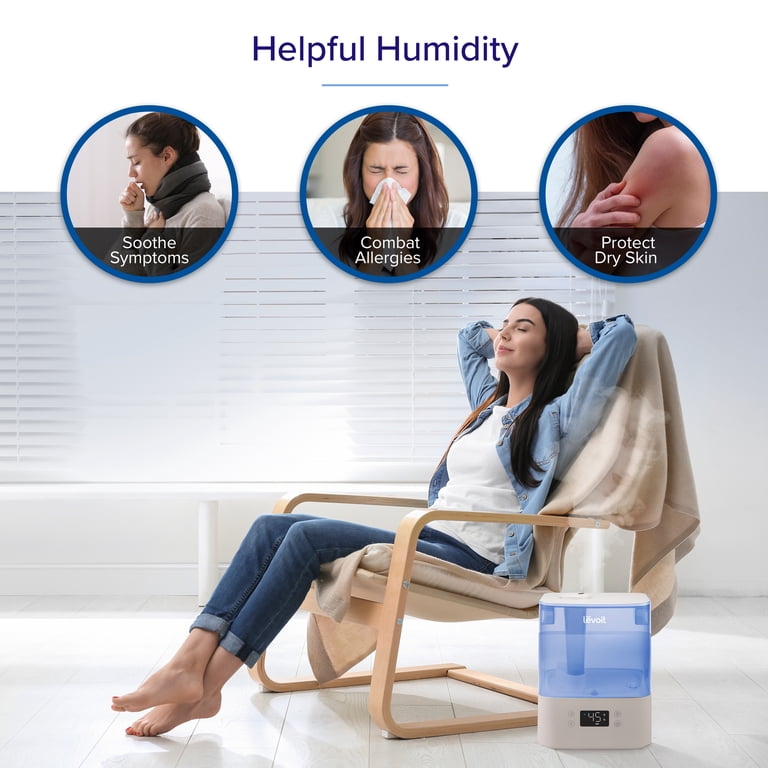 LEVOIT Classic300S Smart Humidifier, 6L Top Fill Tank with Night
