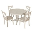 thumbnail image 4 of Kadyn 5 Piece Kitchen Dining Table and Chair Set, Dining Table Set for 4, Round Table and 4 Kitchen Room Chairs, Antique White, 4 of 11