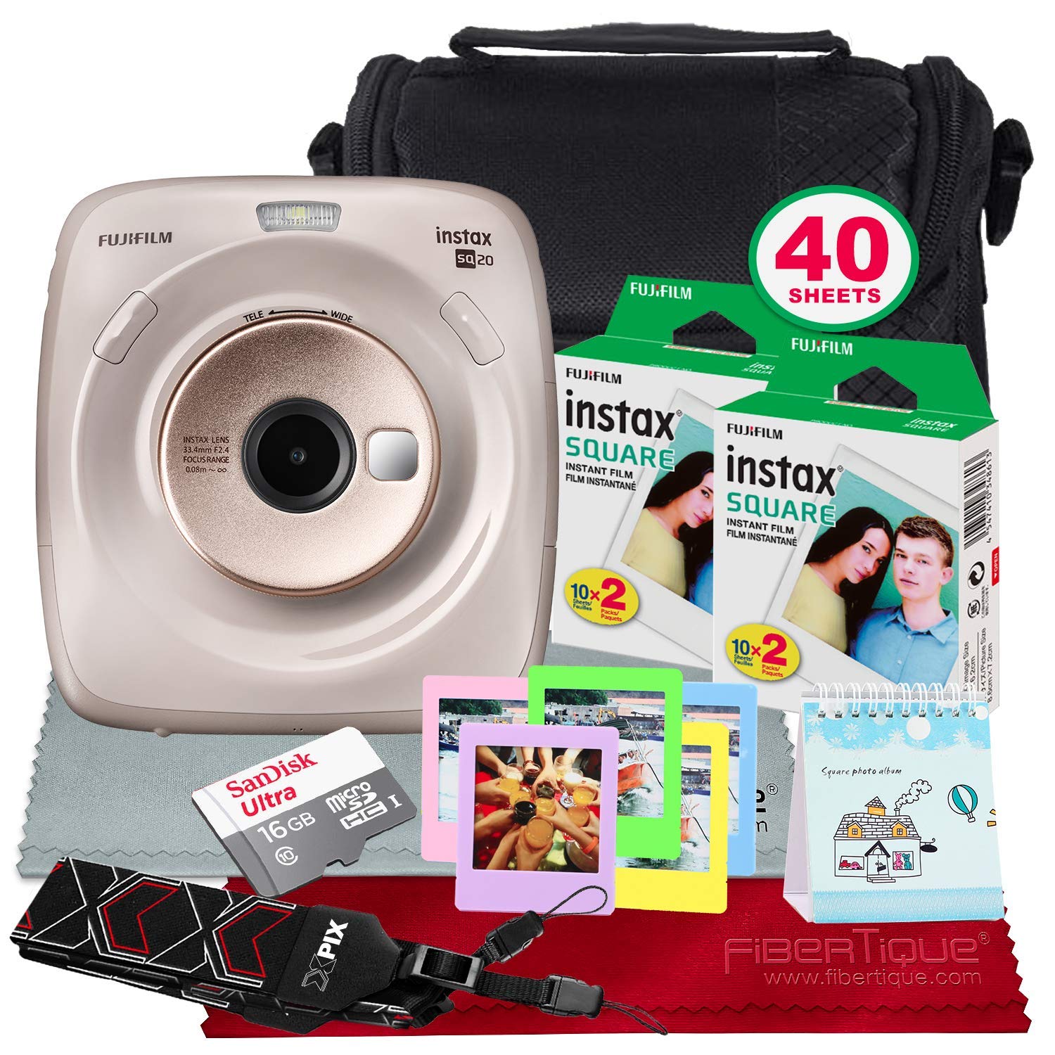 Fujifilm Instax Square Sq Hybrid Instant Camera Beige Deluxe Accessory Bundle With 40 Sheets Of Instant Film More Walmart Com Walmart Com Fujifilm Instax Square Sq Hybrid Instant Camera Beige Deluxe Accessory Bundle With 40 Sheets Of Instant Film More Walmart Com Walmart Com