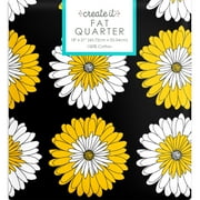 Create It 18"x21" Cotton Daizy Precut, Yellow and Black 1 Piece