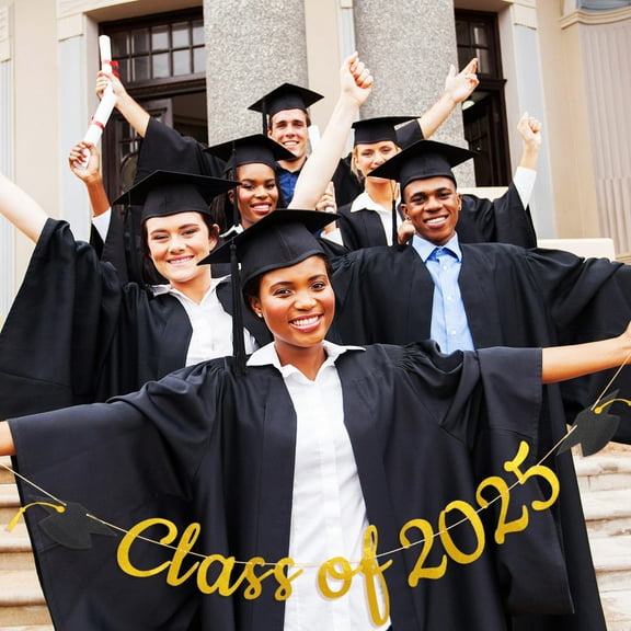 DINHEAROM Grad Banner Graduation Banner Multi Paper 1Set