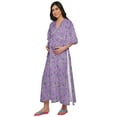 thumbnail image 2 of Moomaya Womens Printed Kimono Sleeve Button Down Cotton Maternity Long Kaftan, 2 of 5