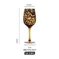 thumbnail image 1 of Verre à Vin Imprimé Léopard Vintage, Grand Verre en Cristal, Gobelet à Pied Ambre Rétro pour Vin Rouge, 1 of 4