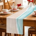 thumbnail image 5 of Teal Blue Waves Coastal Table Runner 72 Inches, Summer Beach Ocean Seaside Bed Runner Dresser Scarves Tabletop for Indoor Outdoor Parties/Ceremony/Banquet, 18" x 72", 5 of 9