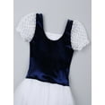 thumbnail image 3 of YEAHDOR Little Girls Lacework Bubble Sleeves Ballet Leotard Dress Velvet Bodice Halloween Princess Cosplay Costume, 3 of 7
