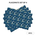 thumbnail image 5 of Rocae Various Lights Printed Heat Resistant Place Mats,Classic Hemstitch Cloth Fabric Placemats Imitation Linen Place Mat Table Mats 18x12 inch, 5 of 5