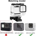 thumbnail image 2 of XiHAMA 196FT/60M Dive Housing Waterproof Diving Protective Case Shell for Go Pro Hero 5 Session Hero 4 Session with Bracket Mount for Go Pro Hero5 Session & Hero4 Session Accessories kit, 2 of 6