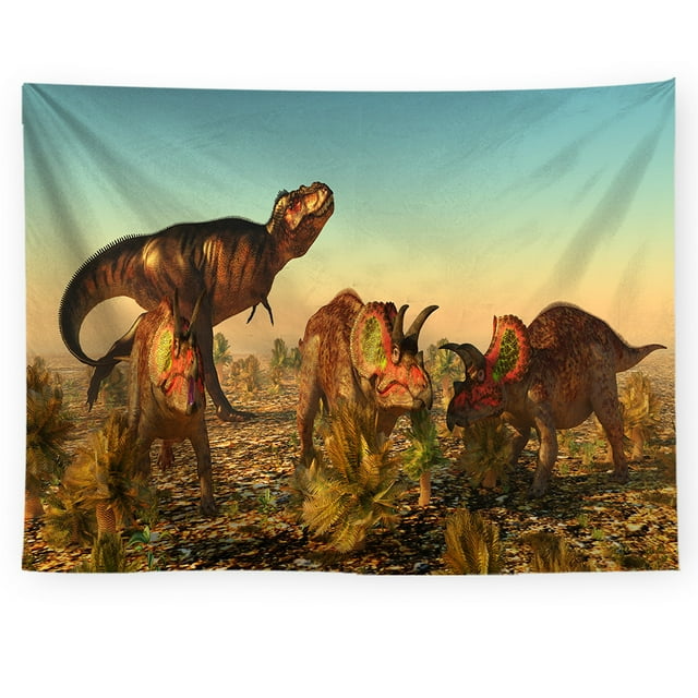 Tapiz estético con diseño de animal y dinosaurio para pared, 150 x 150 cm