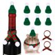 thumbnail image 2 of 20 mini gorros de Papá Noel, bufandas navideñas, adornos para botellas de vino, pequeños gorros y bufandas artesanales., 2 of 5