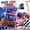 B12PCS, variant on 10 Pack Hand Held American Flag Set for Patriotic Events, Small USA Flags with Stick, 250 Anniversary USA Flag Decorations, American Flags for Outside, Mini Flag Pole for Outside House