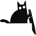 thumbnail image 1 of Adornos de Halloween, adorno de puerta de Halloween, adorno de puerta de gato adorable de metal, decoración de esquina de marco de puerta de gato, letreros y placas decorativas para puertas y ventanas, 1 of 6