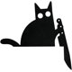thumbnail image 1 of Adornos de Halloween, adorno de puerta de Halloween, adorno de puerta de gato adorable de metal, decoración de esquina de marco de puerta de gato, letreros y placas decorativas para puertas y ventanas, 1 of 6