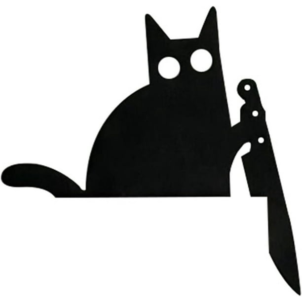 Adornos de Halloween, adorno de puerta de Halloween, adorno de puerta de gato adorable de metal, decoración de esquina de marco de puerta de gato, letreros y placas decorativas para puertas y ventanas