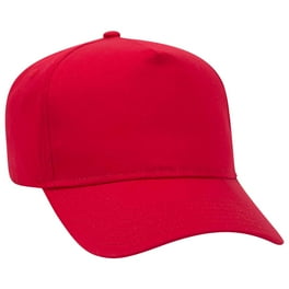 Otto Polyester Foam Front 5 Panel High Crown Mesh Back Trucker Hat Red