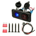 thumbnail image 4 of de coche 12V/24V impermeable Dual USB toma de corriente para marino, barco, motocicleta, camión, Color Sharpla panel de enchufe usb del coche, 4 of 8