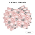 thumbnail image 2 of Placemats Set Of 4 / 6, Pink Parachute Gray Koala Placemats For Dining Table Indoor/Outdoors Heat Resistant Washable Placemats 18" X 12", 2 of 8