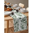 thumbnail image 6 of Ldtrchee Sage Green Eucalyptus Table Runner 90 Inches, Country Botanical Leaves Gradient Bed Runner Dresser Scarves Tabletop for Indoor Outdoor Parties/Ceremony/Banquet, 13" x 90", 6 of 8