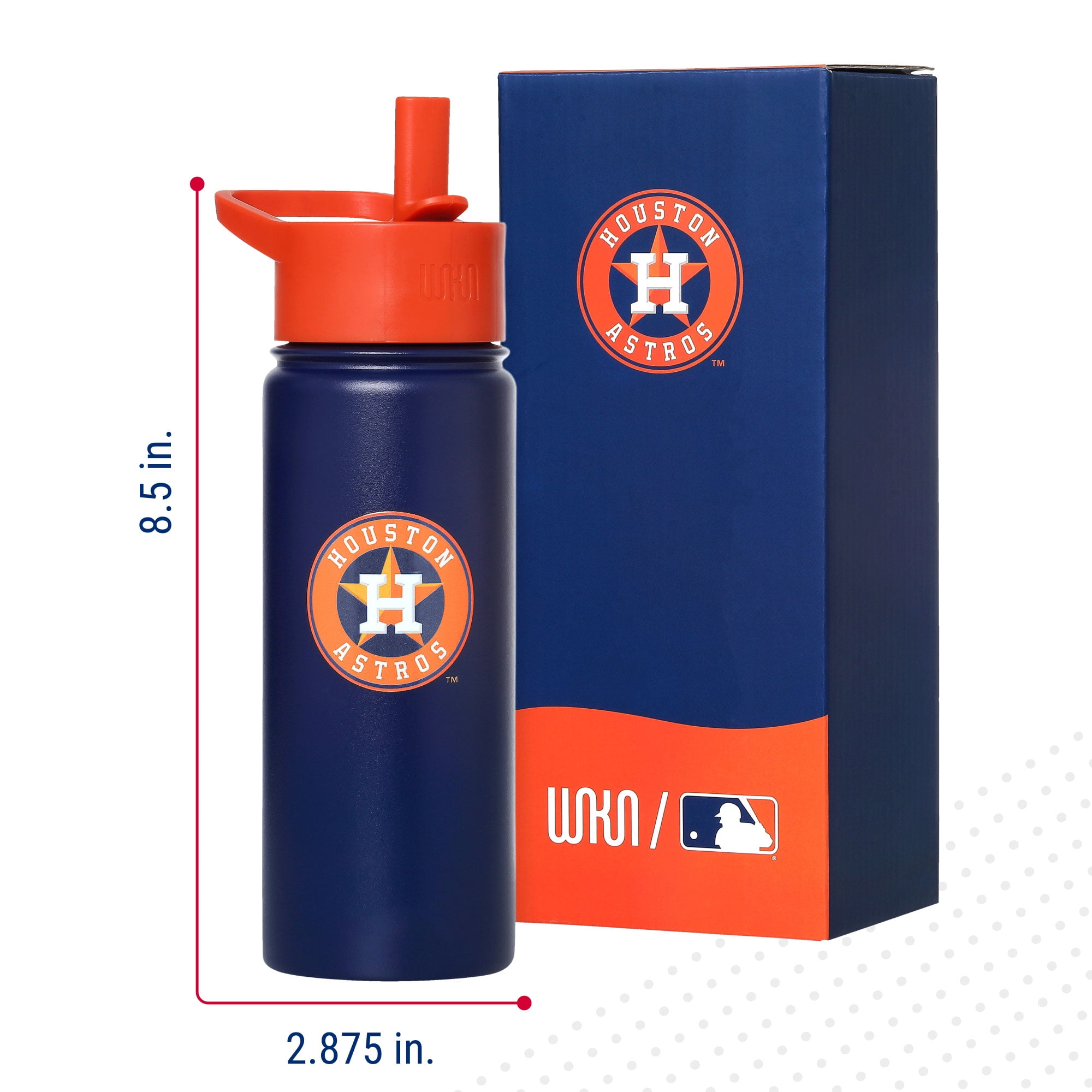 Houston Astros™ MLB 18 oz Insulated Steel Water Bottle with Flip-Up Straw Lid